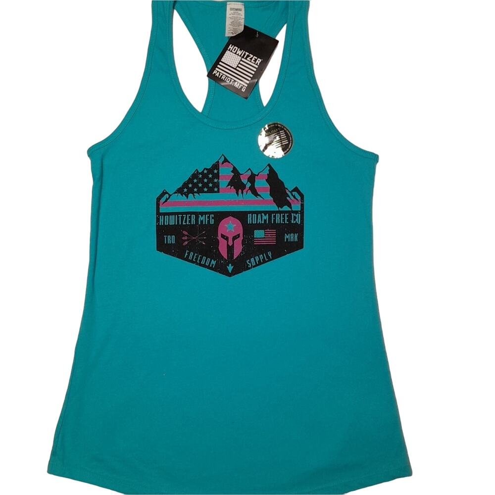 Howitzer‎ Tank Turquoise Women M NWT Patriot 2A WethePeople Gorpcore Bikercore